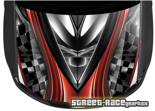 1504 - Abstract racing bonnet wrap