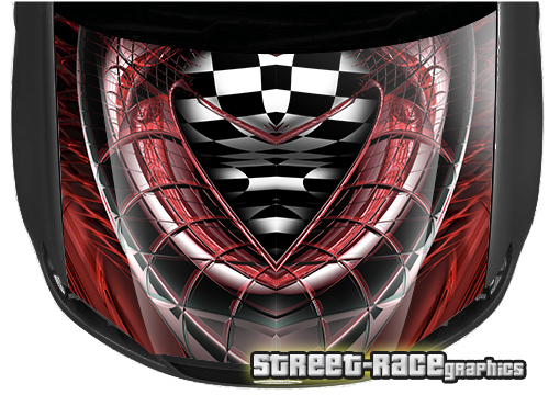 1511 - Abstract racing bonnet wrap