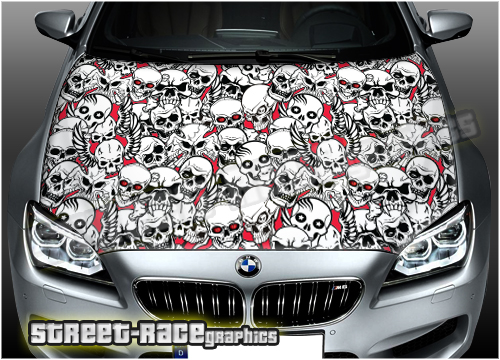 308 - Bonnet wrap (Skull stickerbomb)