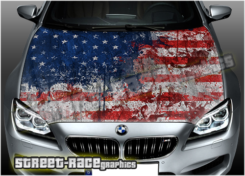 701 - Bonnet wrap (USA Grunge flag)