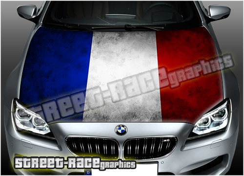 703 - Bonnet wrap (French Grunge flag)