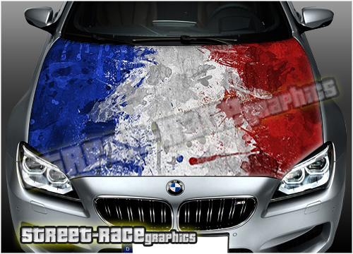 704 - Bonnet wrap (French Grunge flag)