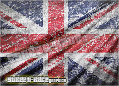 714 - Bonnet wrap (Union Jack Grunge flag) - Image 2