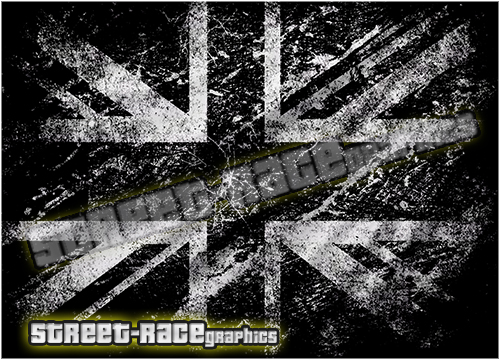 715 - Bonnet wrap (Union Jack Grunge flag) - Image 2