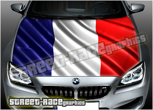 720 - Bonnet wrap (French wavy flag)