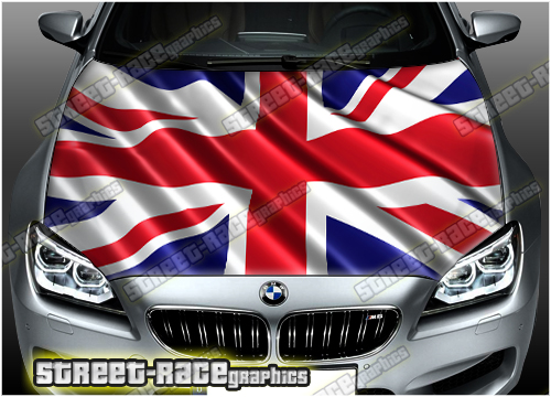 722 - Bonnet wrap (Union Jack Wavy flag)