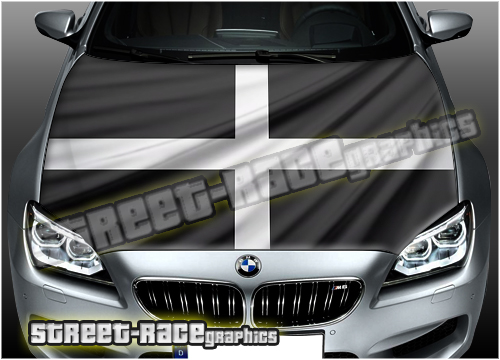728 - Bonnet wrap (Cornwall - Kernow Wavy flag)