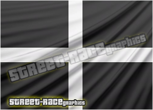 728 - Bonnet wrap (Cornwall - Kernow Wavy flag) - Image 2