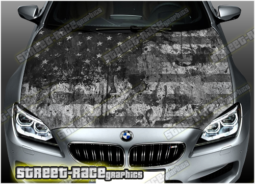 729 - Bonnet wrap (USA Grunge flag)