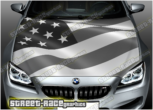 730 - Bonnet wrap (USA Wavy flag)