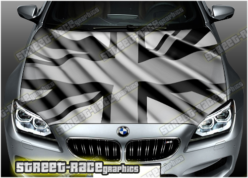 733 - Bonnet wrap (Union Jack Wavy flag)