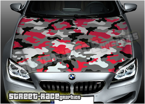 801A - Bonnet wrap (Urban camo -RED)