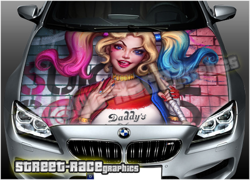 122 - Bonnet wrap (Harley Quinn)