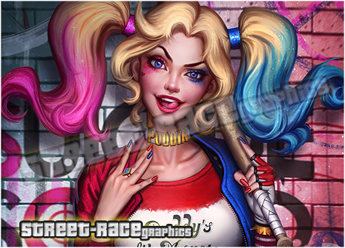 122 - Bonnet wrap (Harley Quinn) - Image 2