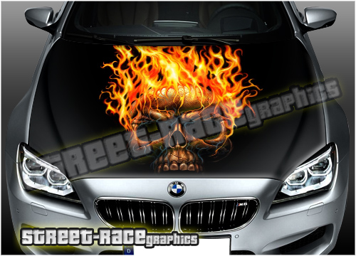 301 - Bonnet wrap (flaming skull)