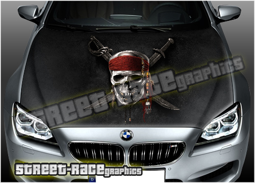 304 - Bonnet wrap (Pirate skull)