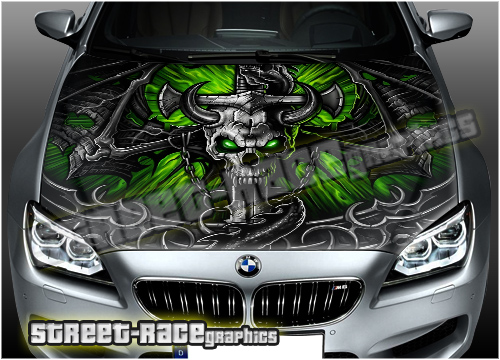 306 - Bonnet wrap (Demon skull)