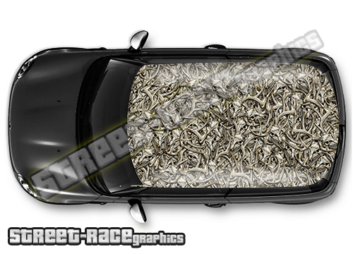 1201 - Camouflage car roof wrap (Buck Skull)
