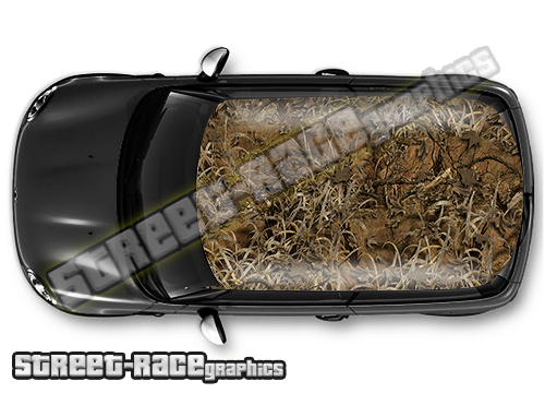 1202 - Camouflage car roof wrap (Grassland)