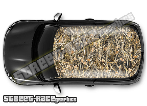 1208 - Camouflage car roof wrap (Tall grass)