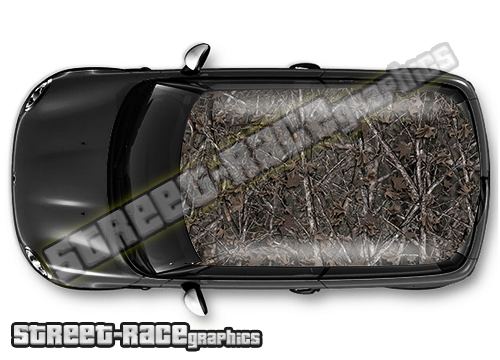 1209 - Camouflage car roof wrap (Woodland Ghost)