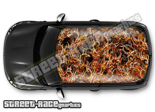 1210 - Camouflage car roof wrap (Blaze Buck)