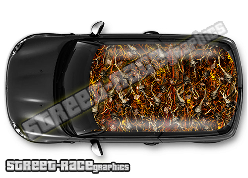 1212 - Camouflage car roof wrap (Blaze)