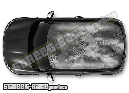 1215 - Camouflage car roof wrap (Chameleon grey)