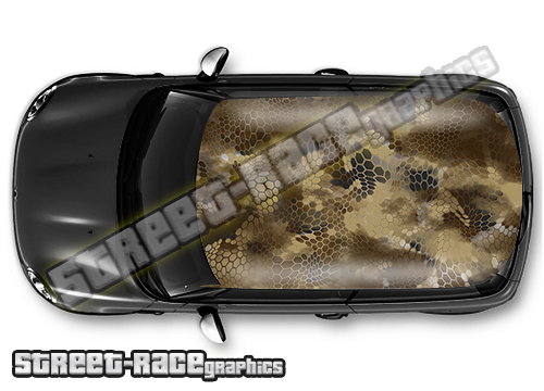 1216 - Camouflage car roof wrap (Chameleon desert)