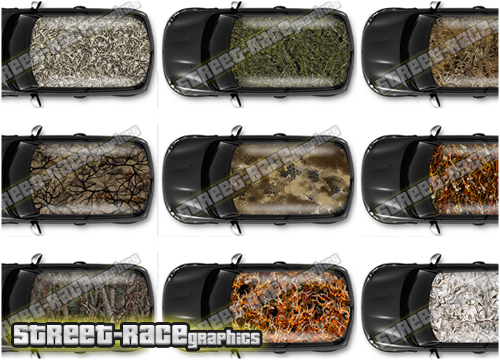 Real tree effect camouflage roof wraps