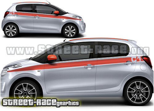 Citroen C1 - 004 upper side stripes