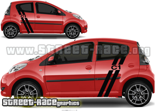 Citroen C1 - 010 diagonal side stripes