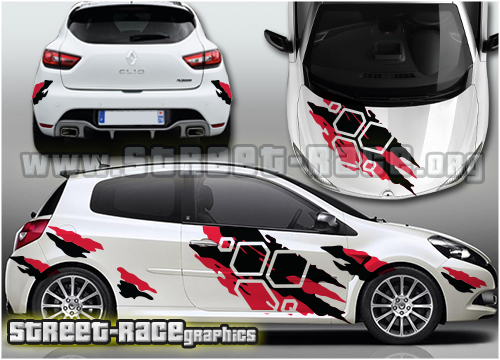 Renault Clio MK3 large 022 - rally stickers