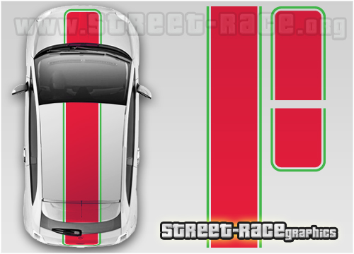 Fiat 500 OTT009 XL stripes