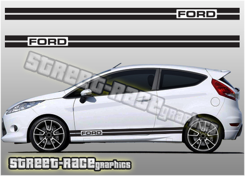 Ford Fiesta side racing stripes 001