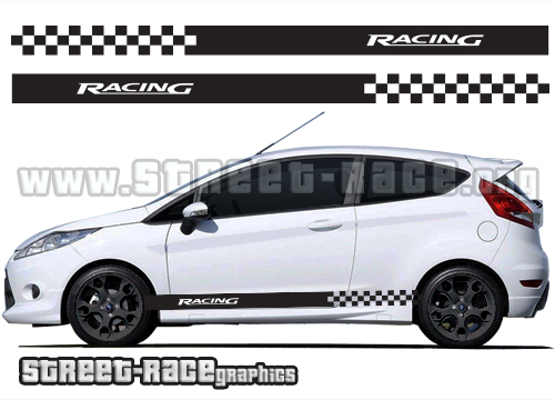 Ford Fiesta side racing stripes 002