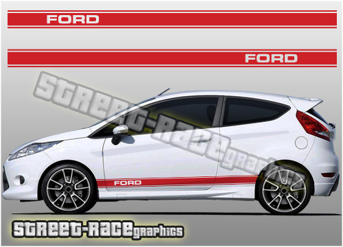 Ford Fiesta side racing stripes 003