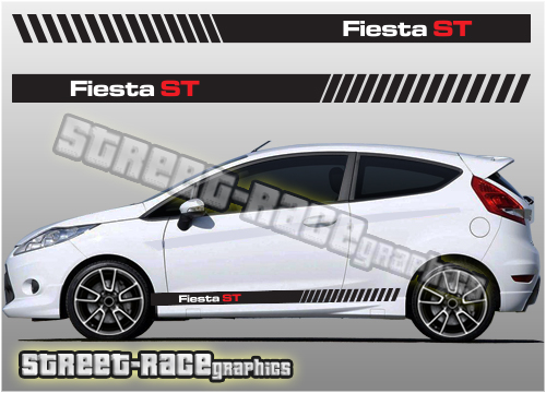 Ford Fiesta side racing stripes 005