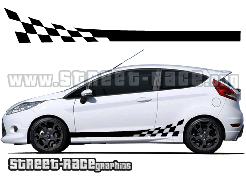 Ford Fiesta side racing flag/stripes 006