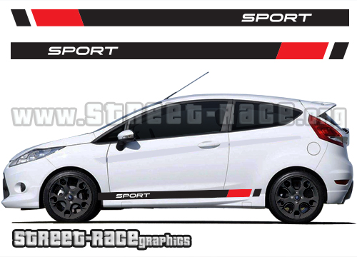 Ford Fiesta side racing stripes 007
