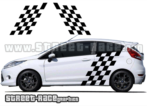 Ford Fiesta chequered flag graphics 008