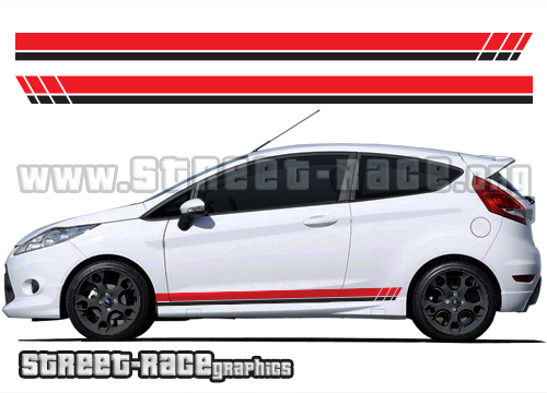 Ford Fiesta side racing stripes 012