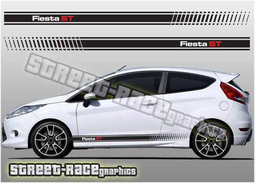 Ford Fiesta side racing stripes 015