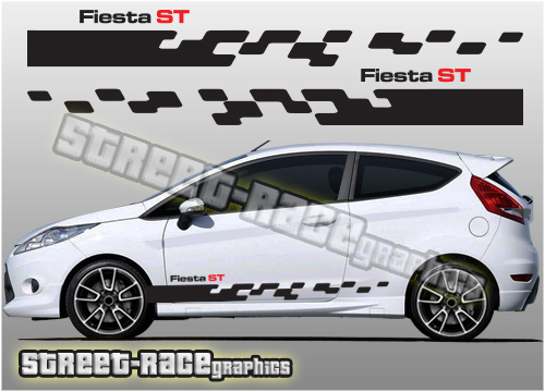 Ford Fiesta side racing stripes 019