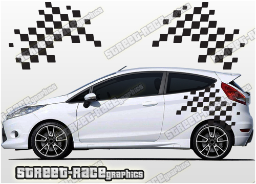 Ford Fiesta side racing flag/stripes 021