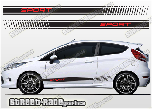 Ford Fiesta side racing stripes 023