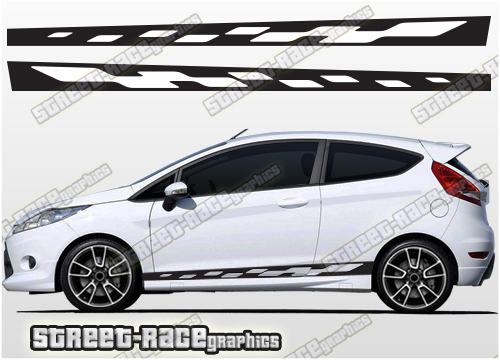 Ford Fiesta side racing stripes 025