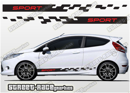 Ford Fiesta side racing stripes 029