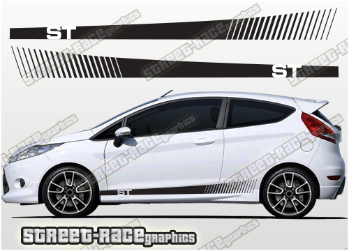 Ford Fiesta side racing stripes 030