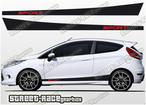Ford Fiesta side racing stripes 031